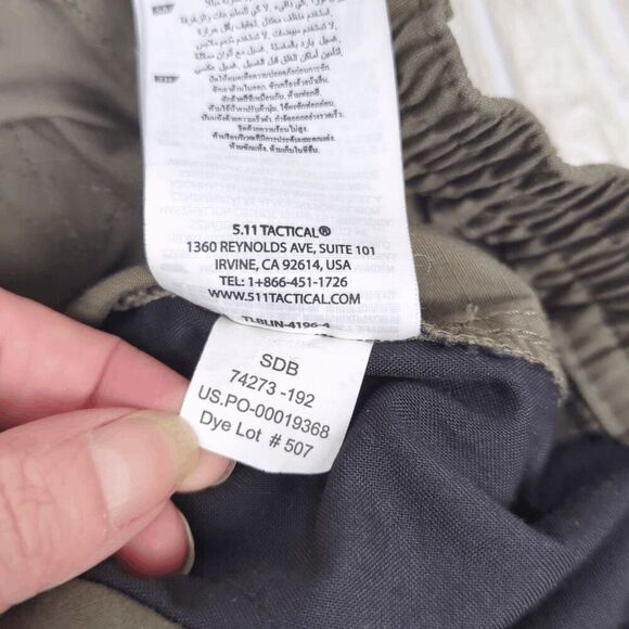 5.11 Men's TACLITE Pro Tactical Pants Green Size 38x30 Olive Green Army Green - Picture 8 of 9